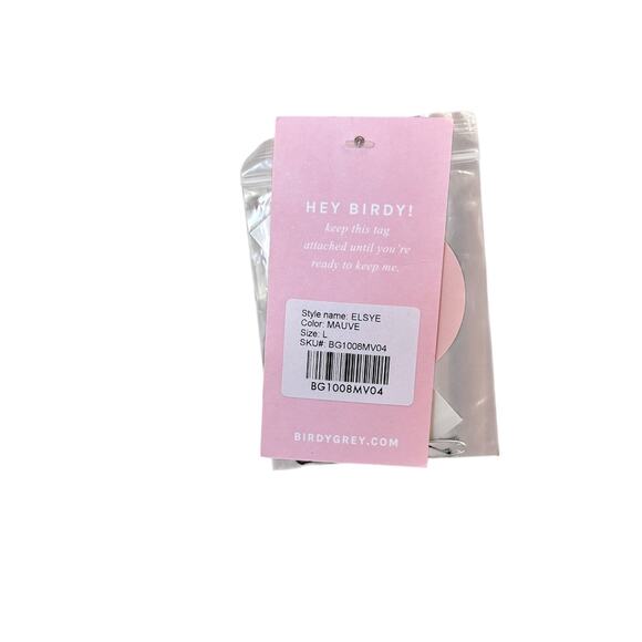 Birdy Grey Elyse Mesh Bridesmaid Dress Women's Large Mauve NWT - Picture 6 of 11